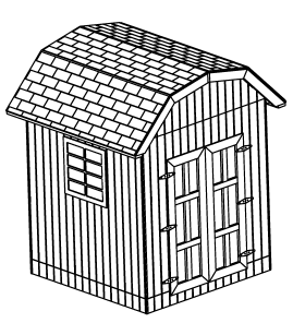 8x8 gambrel roof Shed Plan
