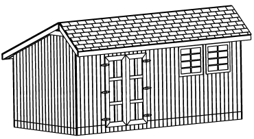 10x20 saltbox roof Shed Plan