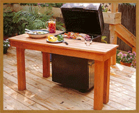 bbq table wood plans package