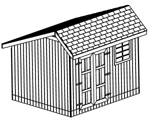 10x12 saltbox roof Shed Plan