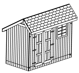 6x12 saltbox roof Shed Plan