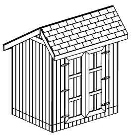 6x8 saltbox roof Shed Plan