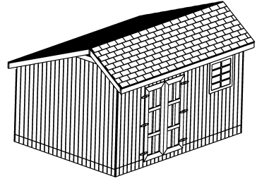 Custom Saltbox Shed Plans, 12 x 16 Shed, Detailed Building Plans [SSP ...