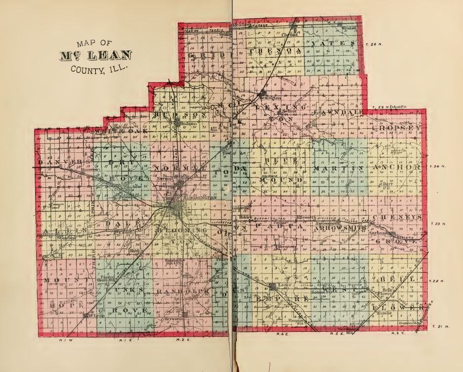 1879 McLEAN County Illinois IL, History & Genealogy, Ancestry Family