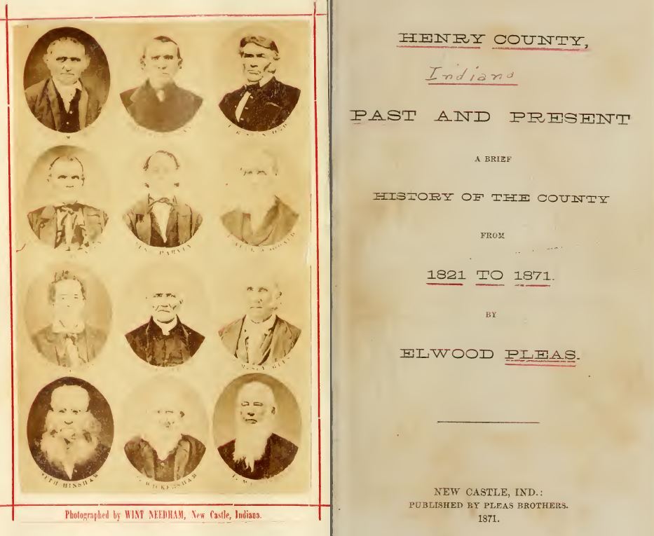 1871 HENRY County Indiana IN, History and Genealogy Ancestry Family