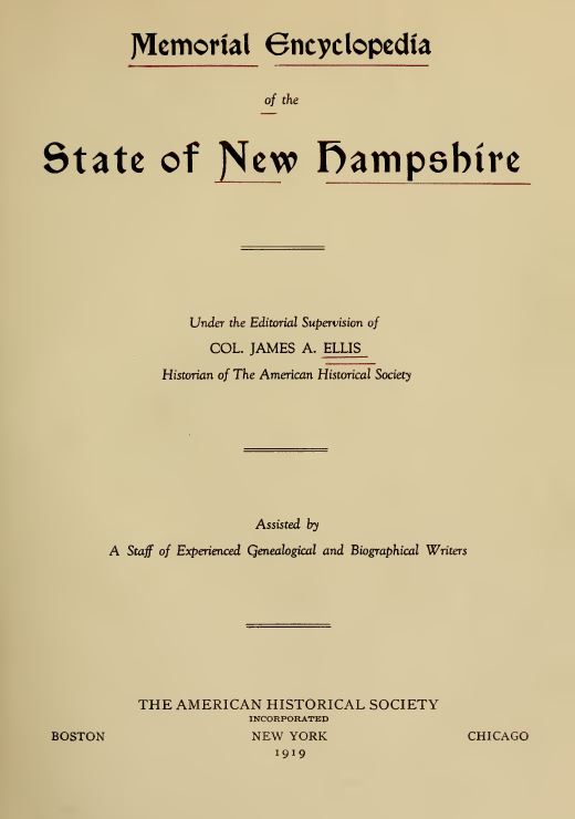 New Hampshire History and Genealogy