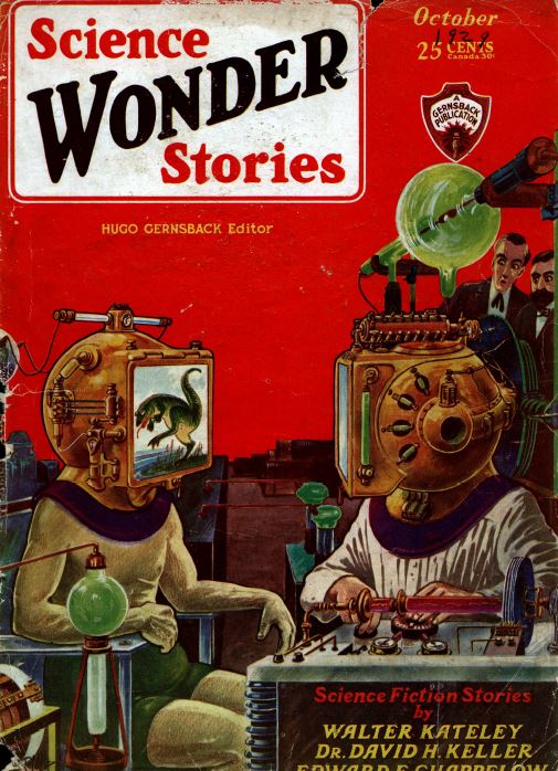 Air and Science Wonder Stories Pulp Fiction Magazine