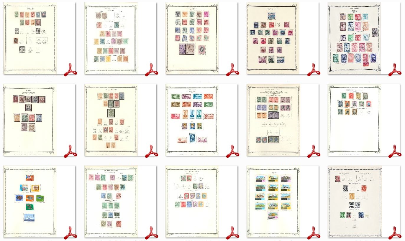 Printable Stamp Album Pages Library