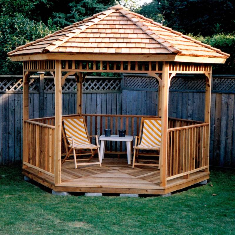 Custom Gazebo Plans, 10 ft Hexagon, step by step instructions - Click Image to Close