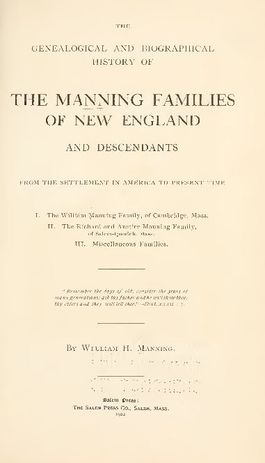 New England History and Genealogy