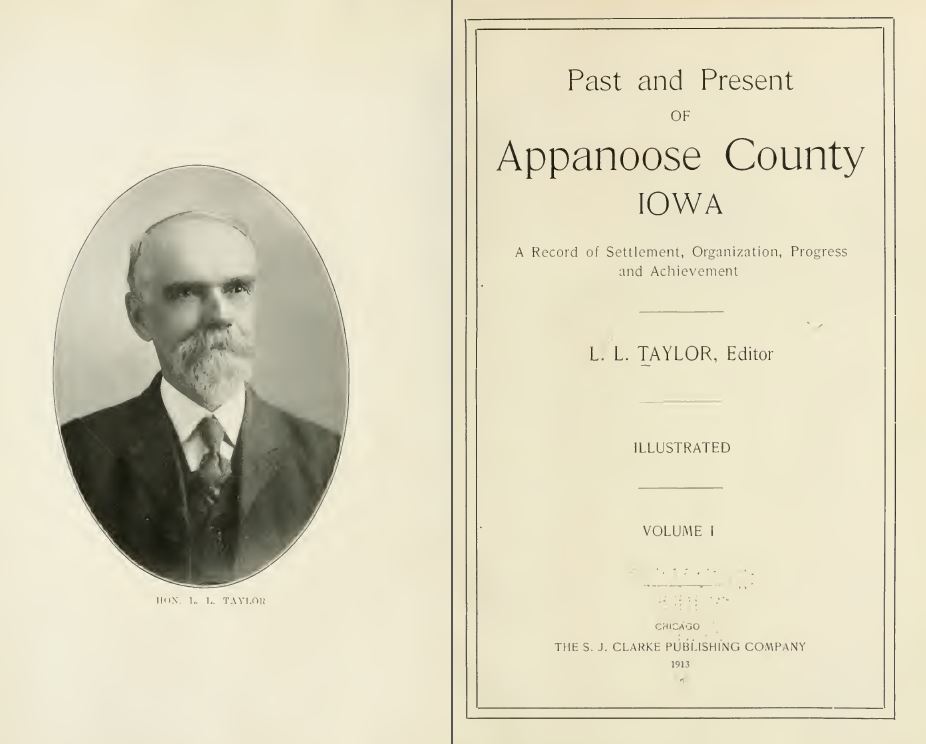 1913 APPANOOSE County Iowa IA, History and Genealogy Ancestry Family