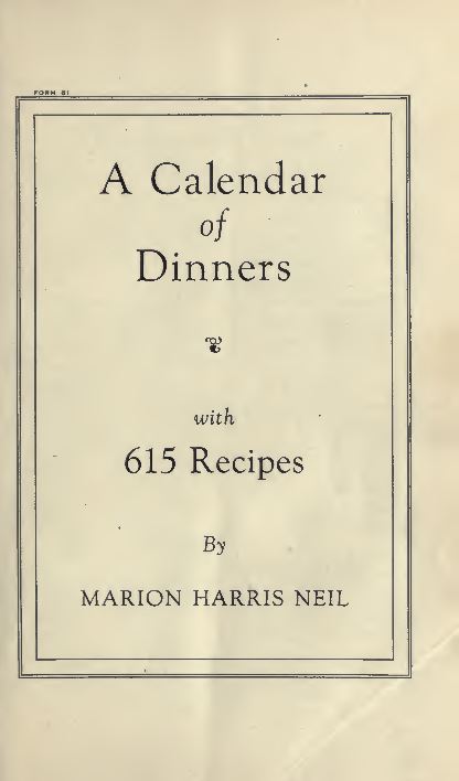 Vintage Cookbooks Library