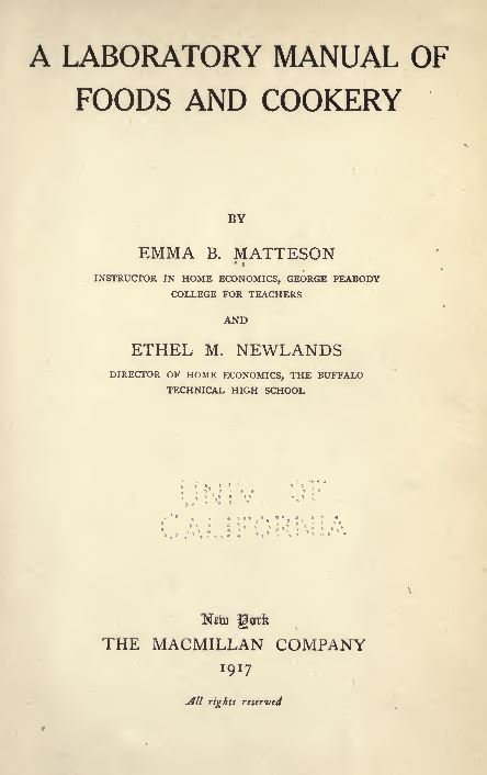 Vintage Cookbooks Library