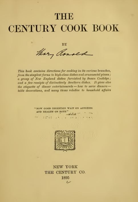 Vintage Cookbooks Library