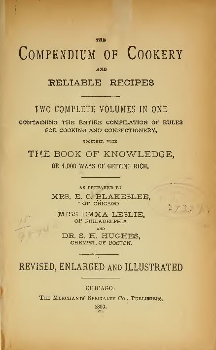 Vintage Cookbooks Library