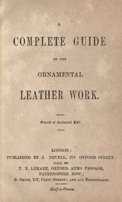 Vintage leatherworking leather Library