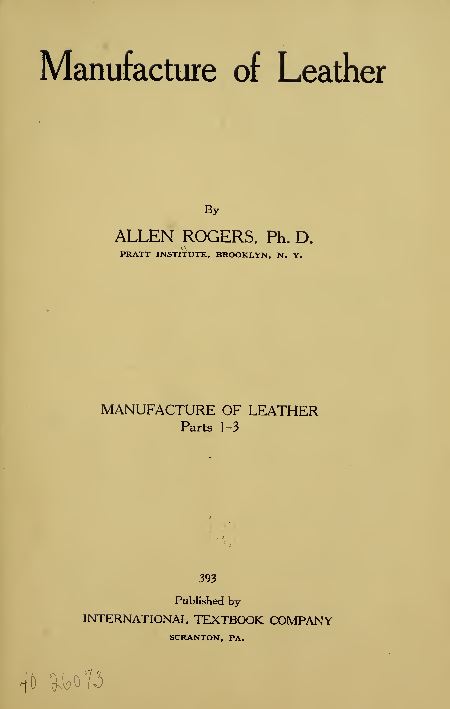 Vintage leatherworking leather Library