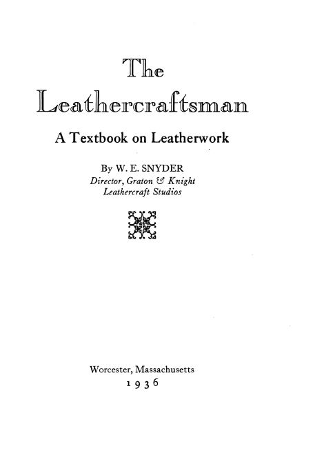 Vintage leatherworking leather Library