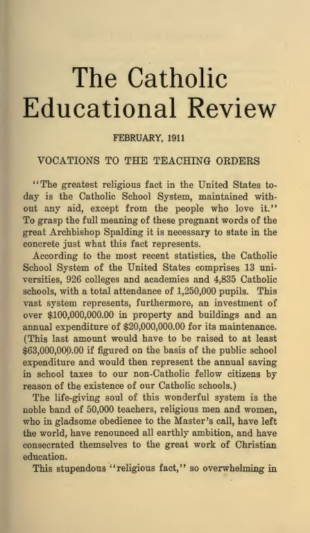 The Catholic Educational Review