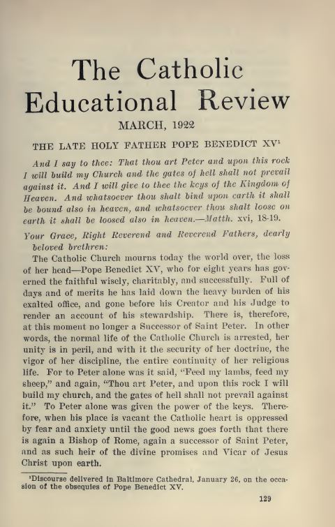 The Catholic Educational Review