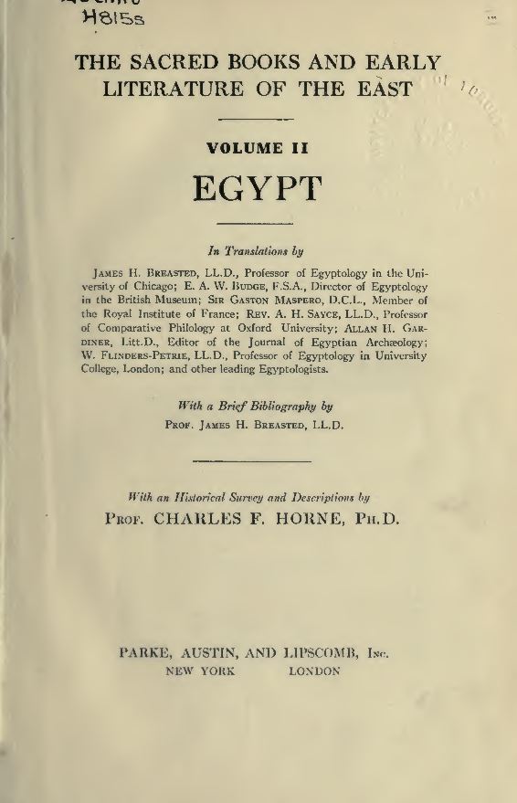 The Sacred Books and Early Literature of the East