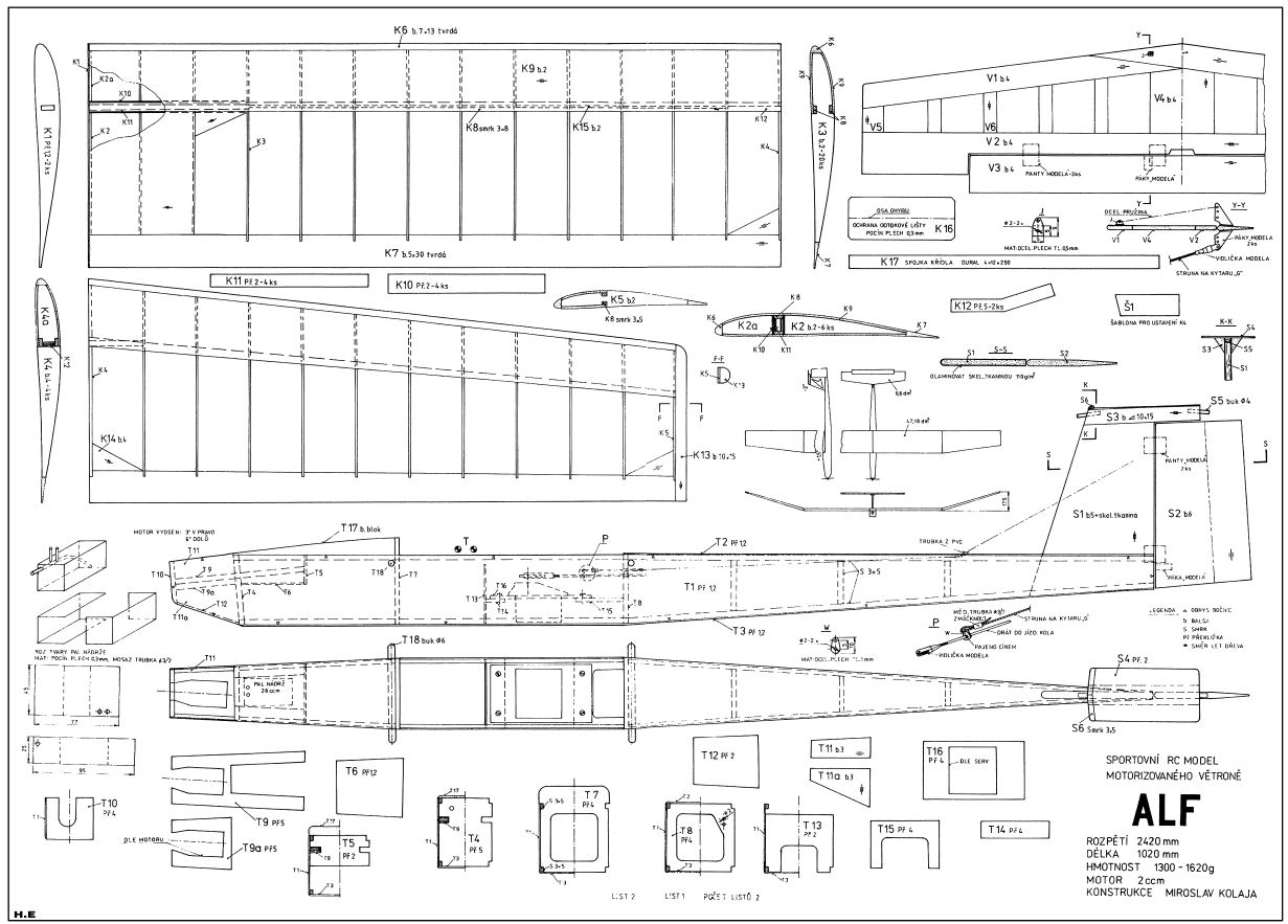 750 Sailplanes Gliders, Remote Control RC Radio Model Aircraft Plans